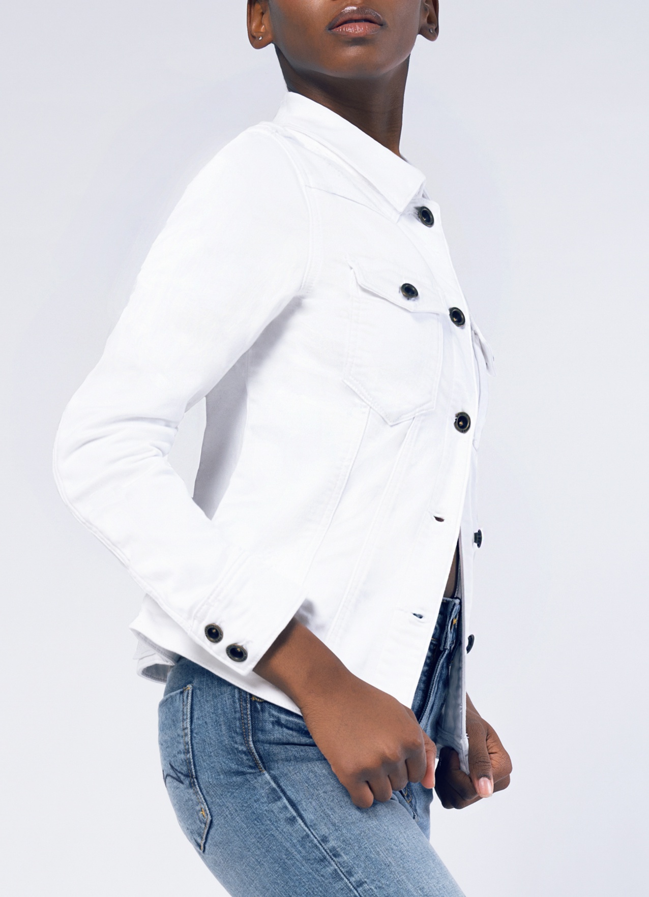 old navy white denim jacket